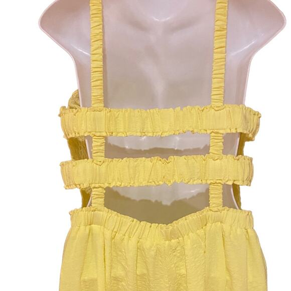 Davi & Dani Electric Yellow Maxi Dress Womens Size Large NWT - Picture 4 of 7